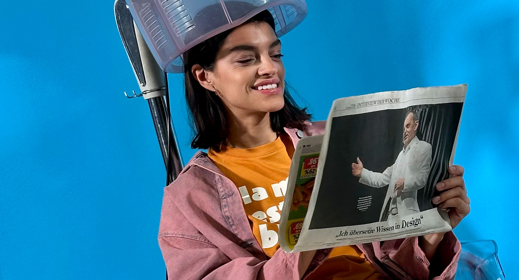 Fotoshootings für MUSTANG Jeans mit Zeitungsbericht vom Produktdesigner Jürgen Schmid
