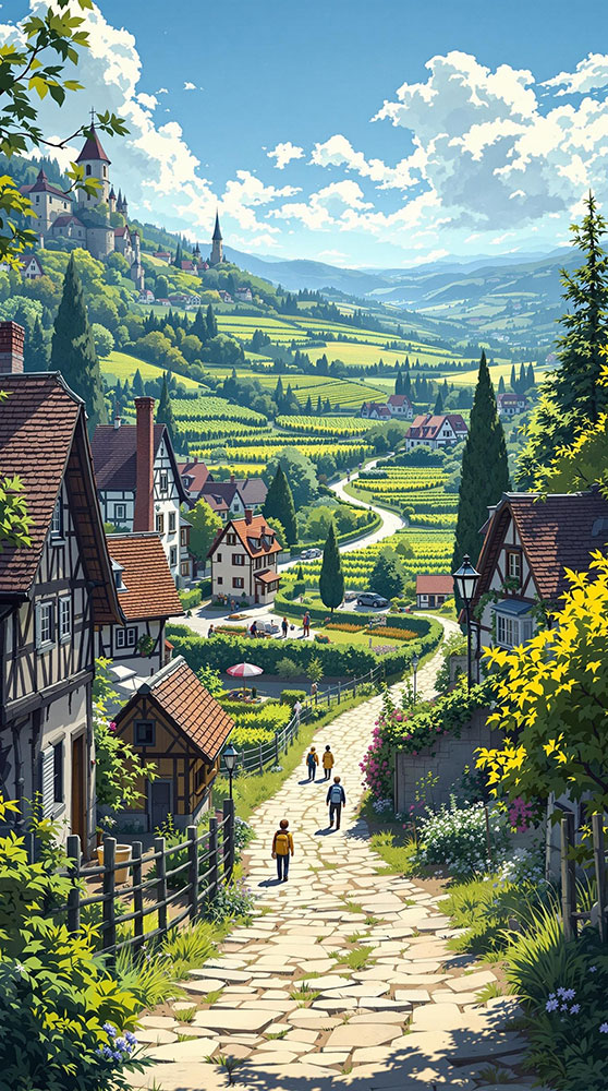 KI generiertes Dorf KI generiertes Dorf